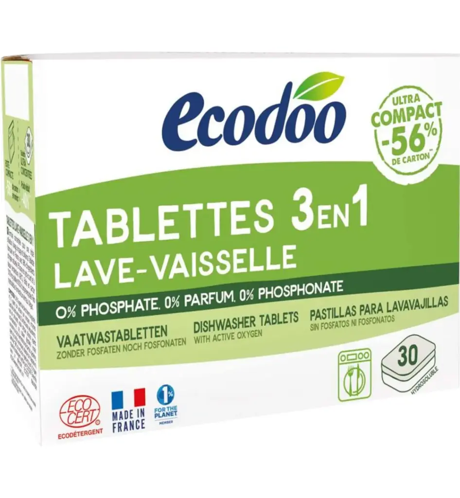 Ecodoo Vaatwastabletten 3-In-1 Geconcentreerd Eco (30 stuks)