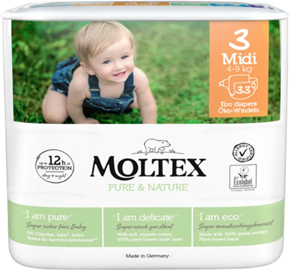 Moltex Pure & nature babyluiers midi (33 stuks)