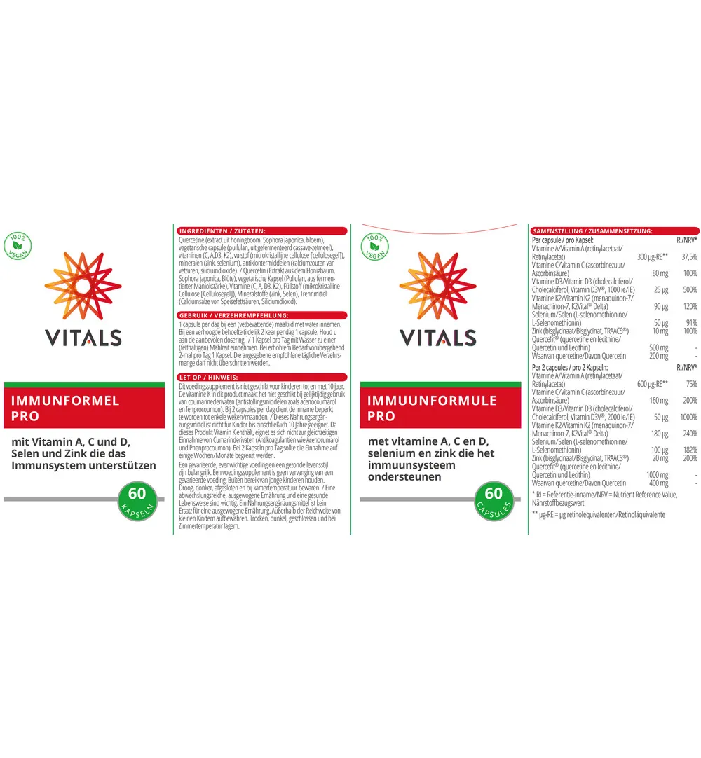 Vitals Immuunformule pro (60 capsules) - image 3