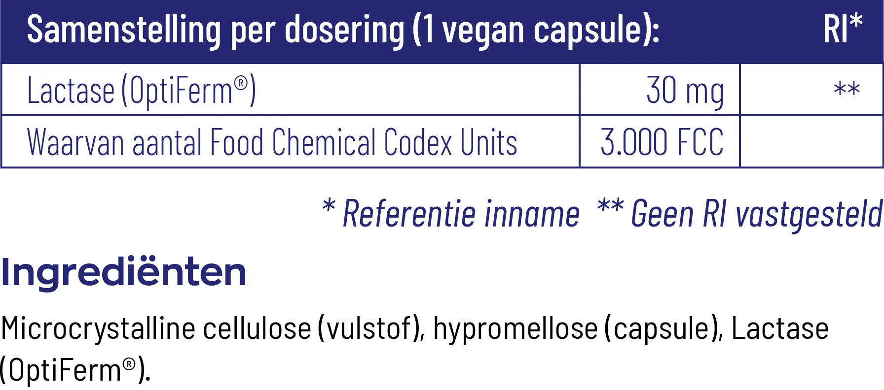 Vitakruid Lactase Enzym Optiferm® 3.000 Fcc (90 vega capsules) - image 3