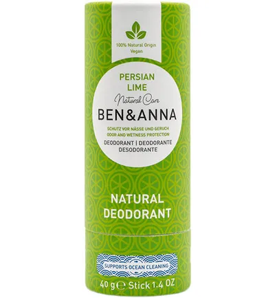 Ben & Anna Deodorant persian lime papertube (40 gr)