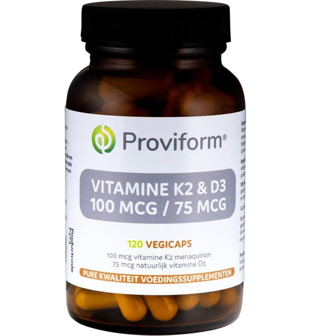 Proviform Vitamine K2 100Mcg & D3 75Mcg (120 vega capsules)