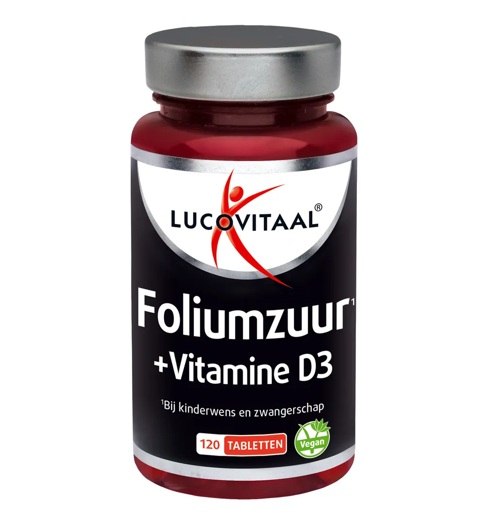Lucovitaal Foliumzuur + Vitamine D3 (120 tabletten)