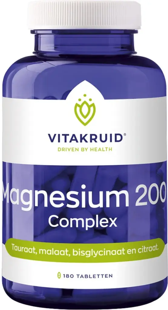 Vitakruid Magnesium 200 Complex Tauraat Malaat Bisglycinaat (180 tabletten)