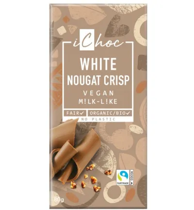 Ichoc White Nougat Crisp Vegan (80 gr)