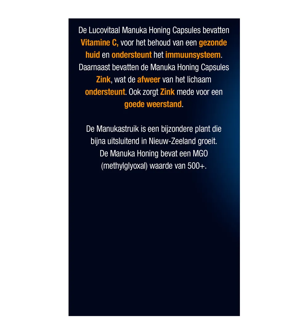 Lucovitaal Manuka Honing Zink (30 capules) - image 5