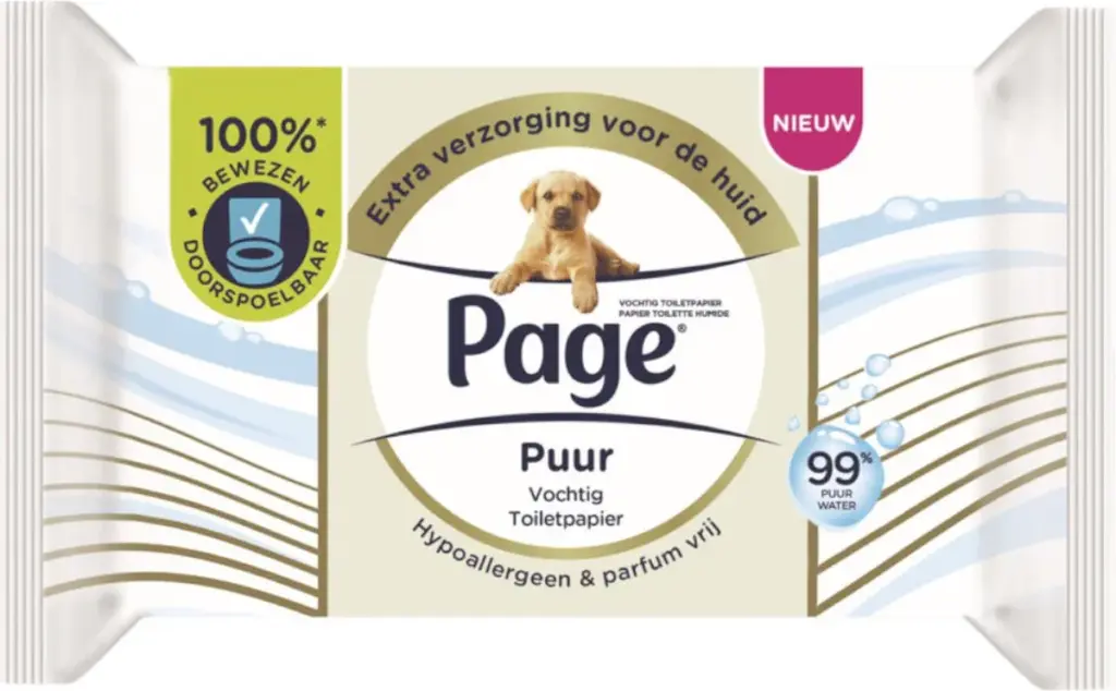 Page Vochtig toiletpapier puur (38 stuks)