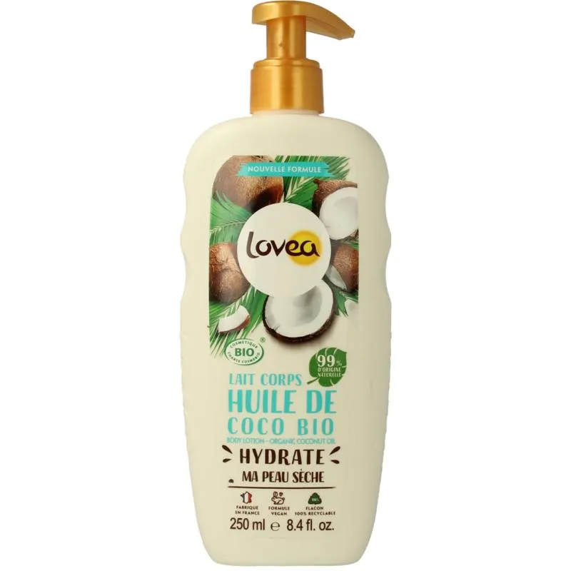 Lovea Bodylotion organic coconut oil for dry skin (250 ml)