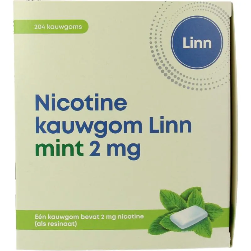Linn Nicotine kauwgom 2mg mint (204 stuks)