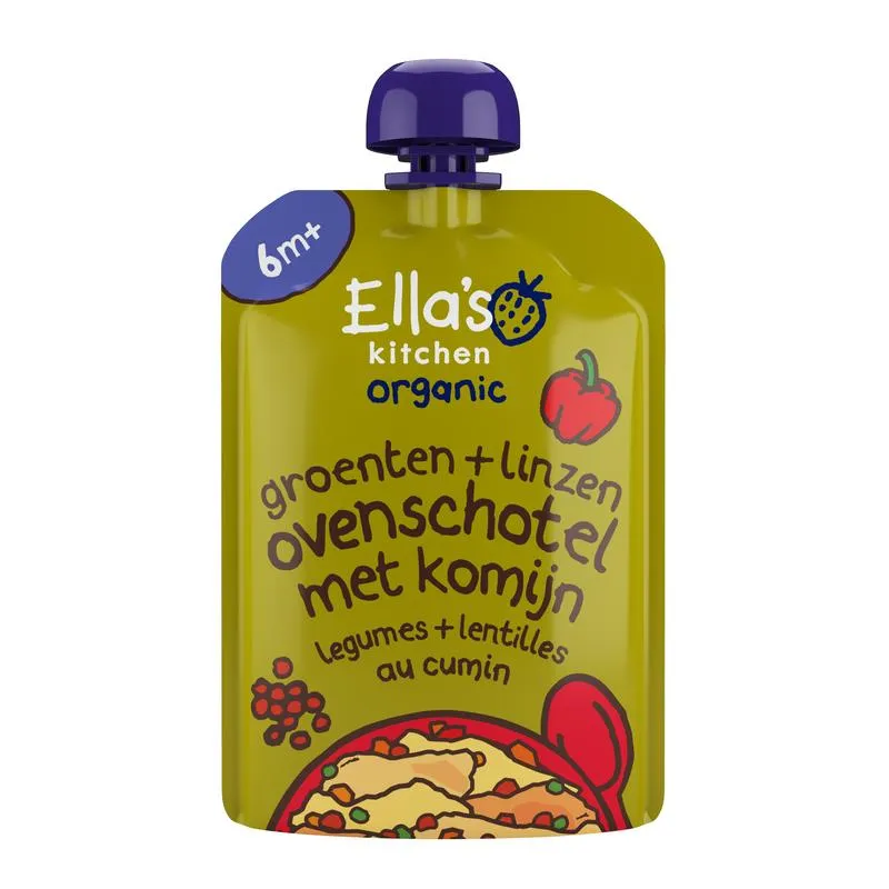 Ella's Kitchengroenegroente ovenschotel met linzen 6+ mnd bio (130 gr)