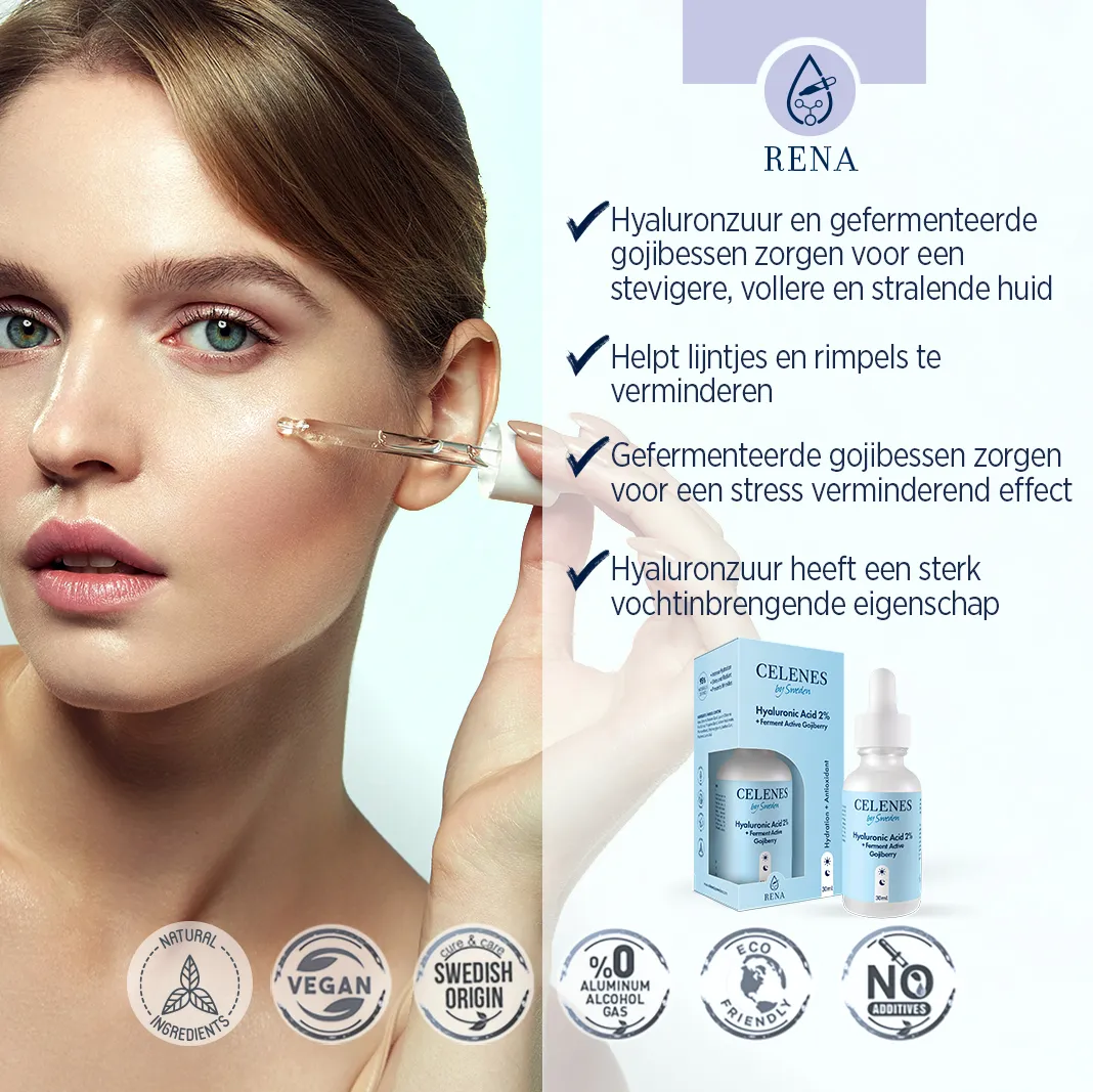 Celenes Serum hyaluronic acid + fermented active gojiberry (30 ml)