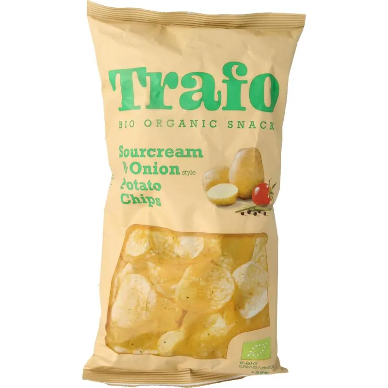 Trafo Chips sour cream & onion bio (125 gr)
