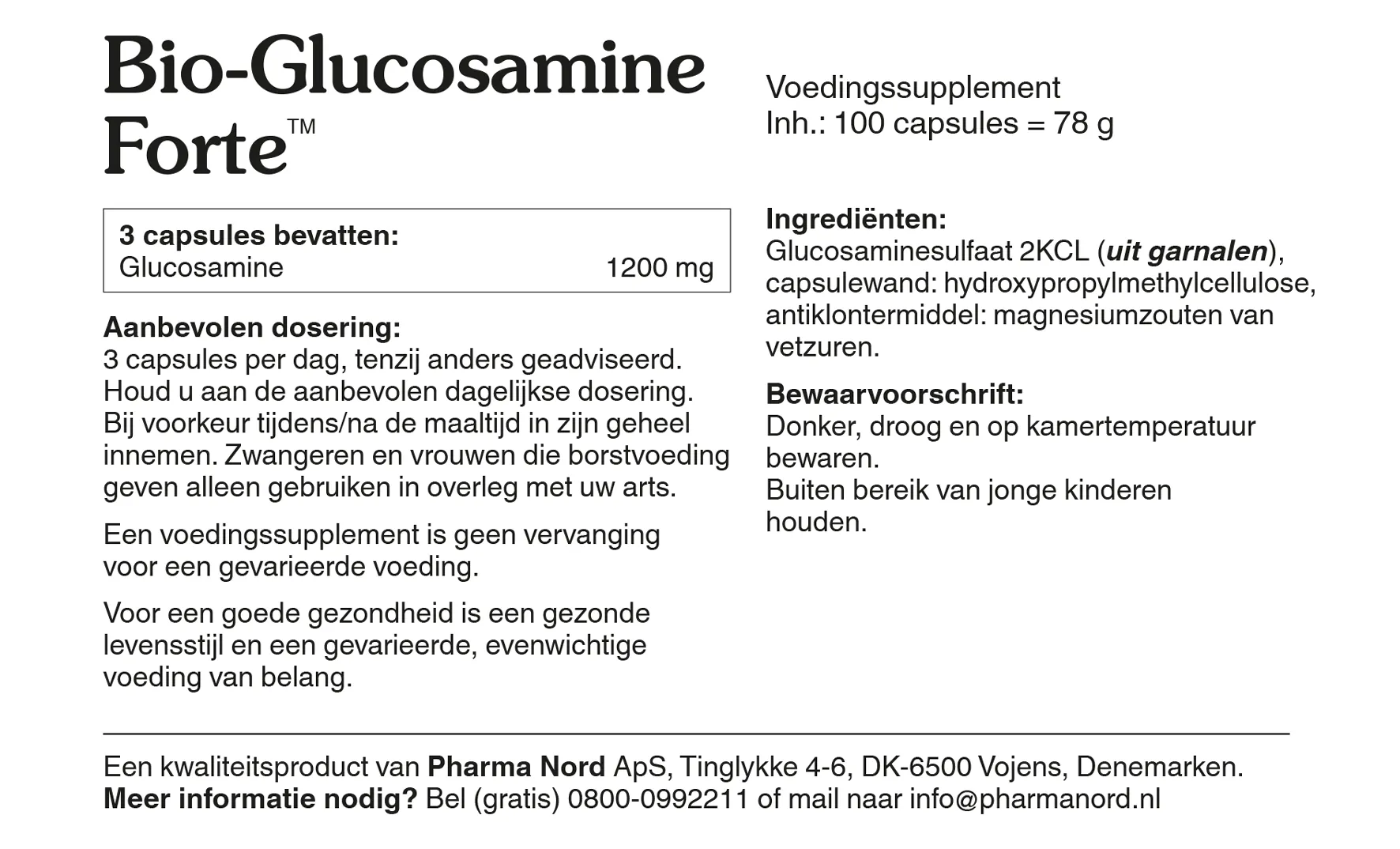 Pharma Nord Bio Glucosamine Forte (100 capsules)