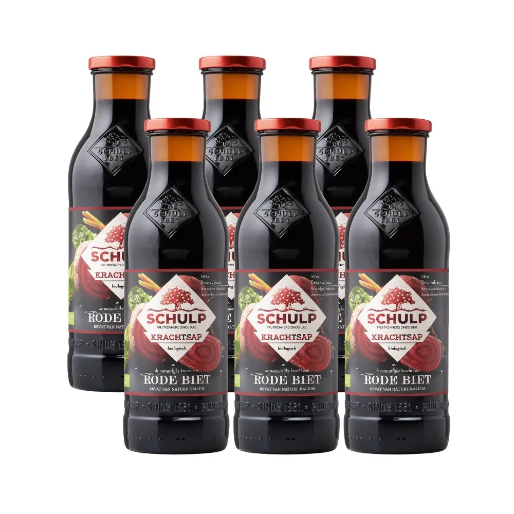Schulp Krachtsap Rode Biet Puur Bio 6 Pack (6 x 750 ml)