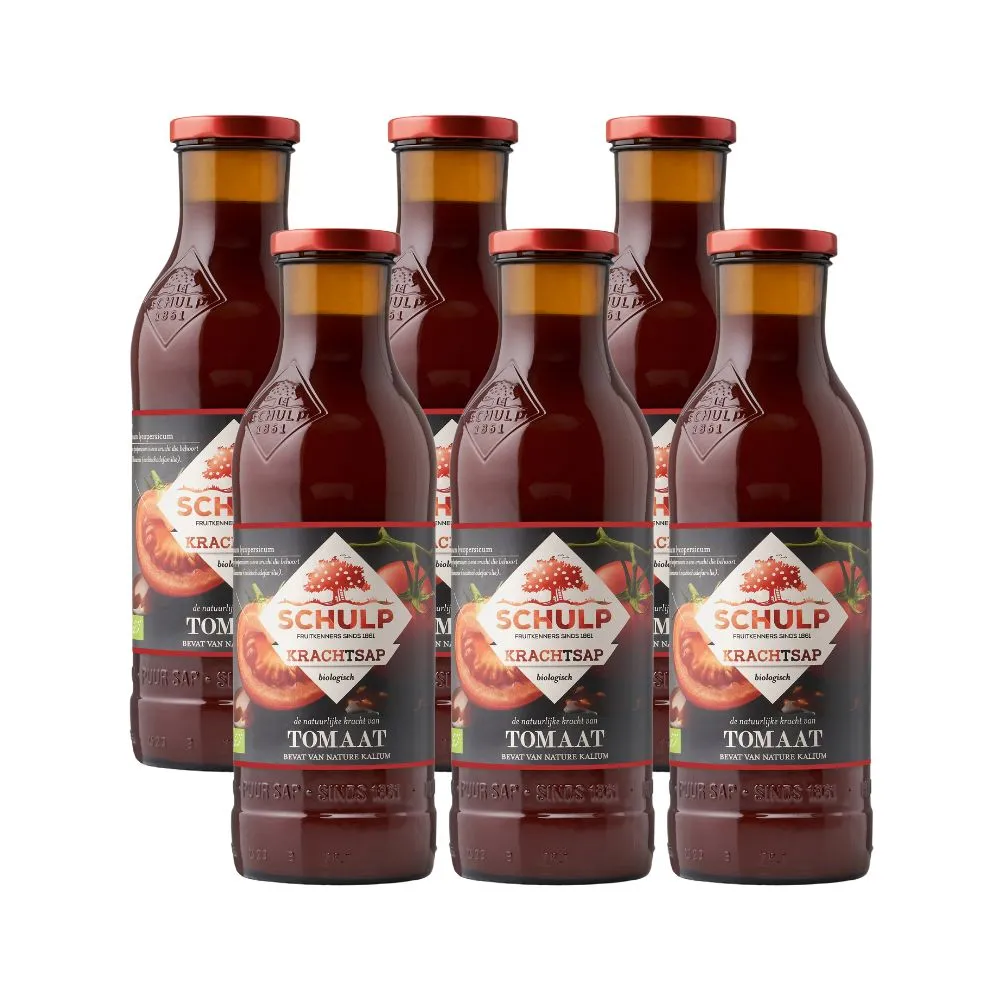 Schulp Krachtsap Tomaat Puur Bio 6 Pack (6 x 750 ml)