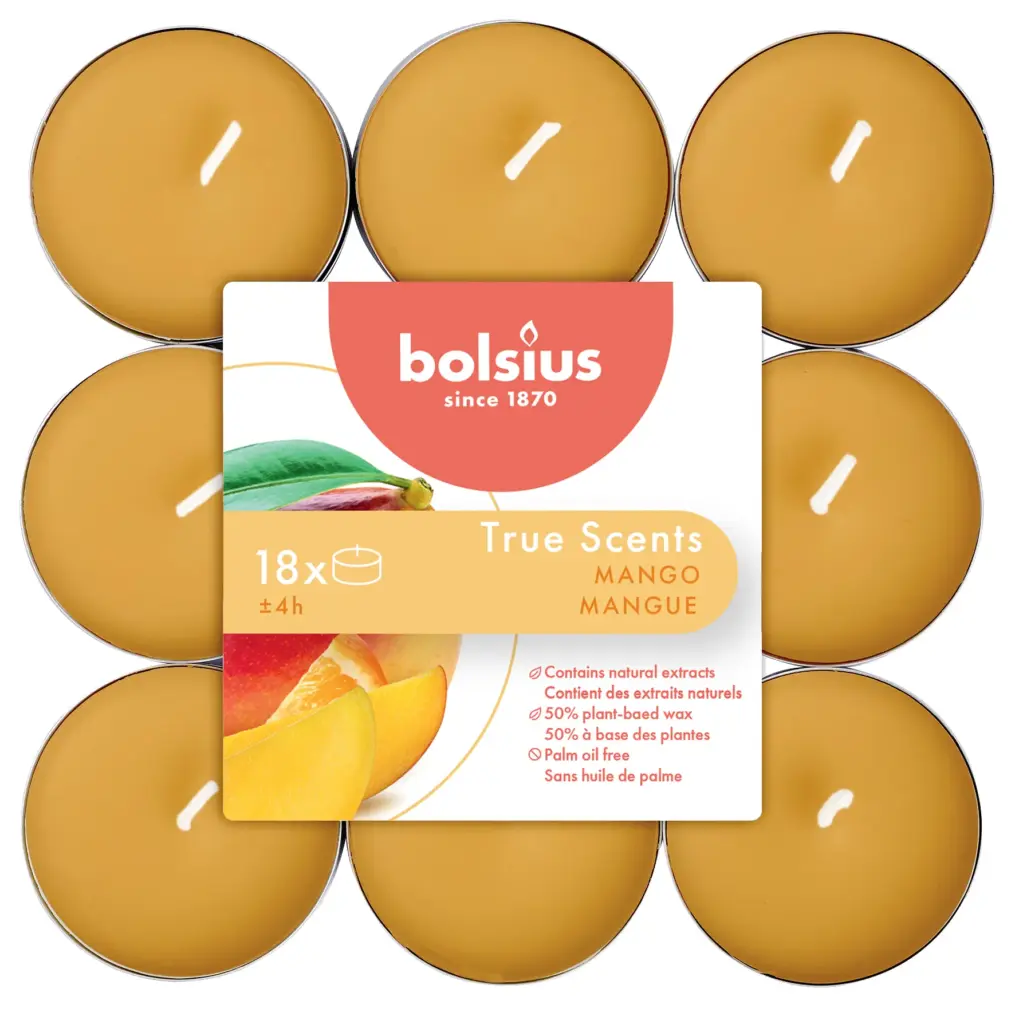 Bolsius True Scents Geurtheelichten 4U Mango (1 stuk)