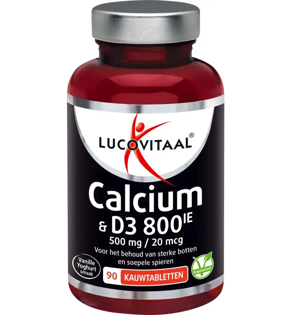Lucovitaal Calcium 500mg + D3 20mcg (90 kauwtabletten)
