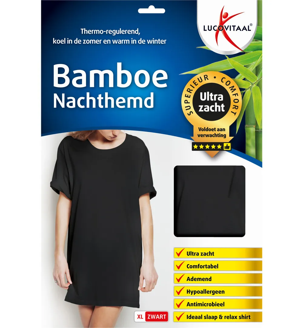 Lucovitaal Bamboe Nachthemd Xl (1 stuk)