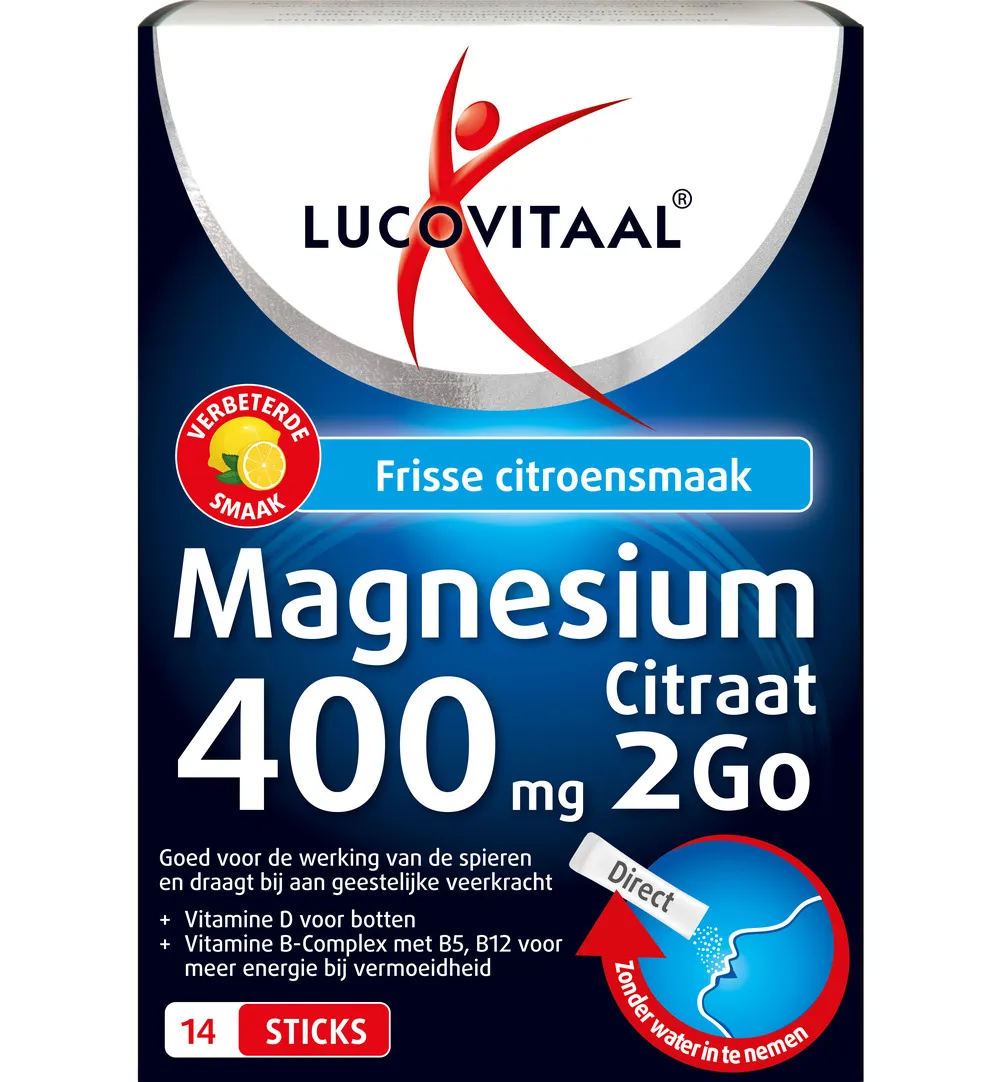 Lucovitaal Magnesium 400mg 2Go (14 zakjes)