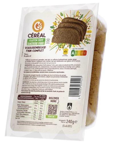 Céréal Volkorenbrood - Gluten- & Lactosefree (230 gr)