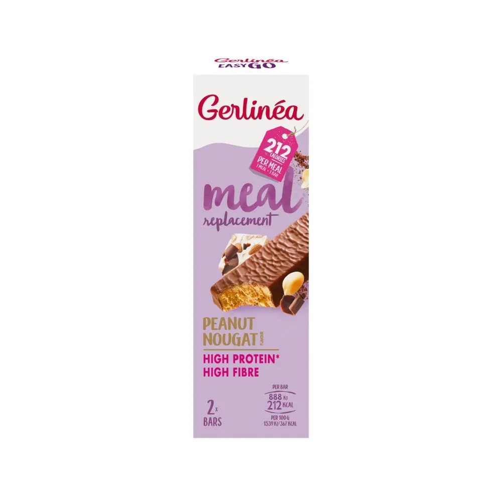 Gerlinéa Easy Go Afslank Maaltijdrepen Pinda Nougat (2 x 58 gr)