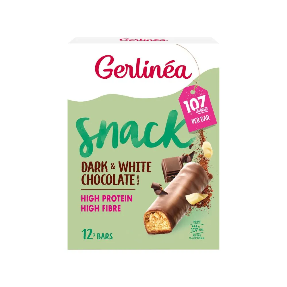 Gerlinéa Snackrepen Pure & Witte Chocolade Smaak (372 gr)