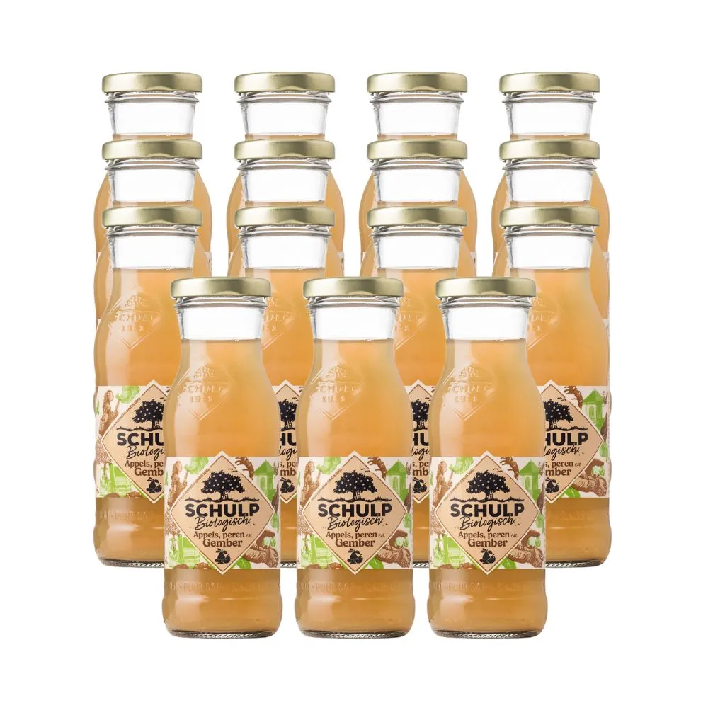 Schulp Appel, Peer & Gembersap Biologisch 15 Pack (15 x 200 ml)