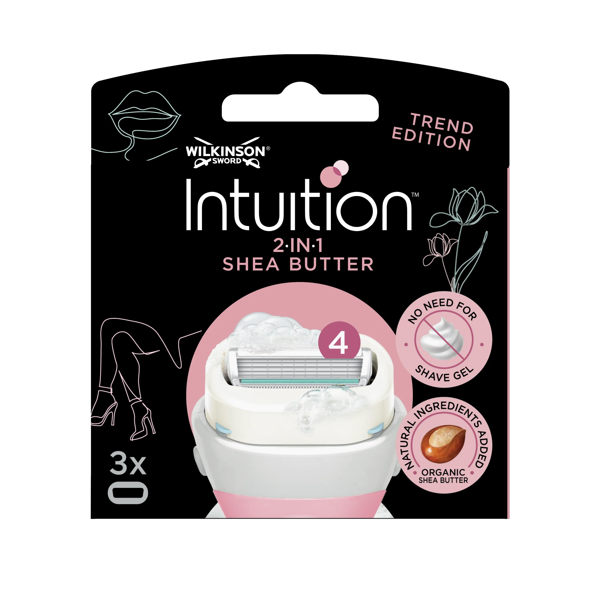 Wilkinson Intuition 2in1 Shea Butter Navulling (3 stuks)