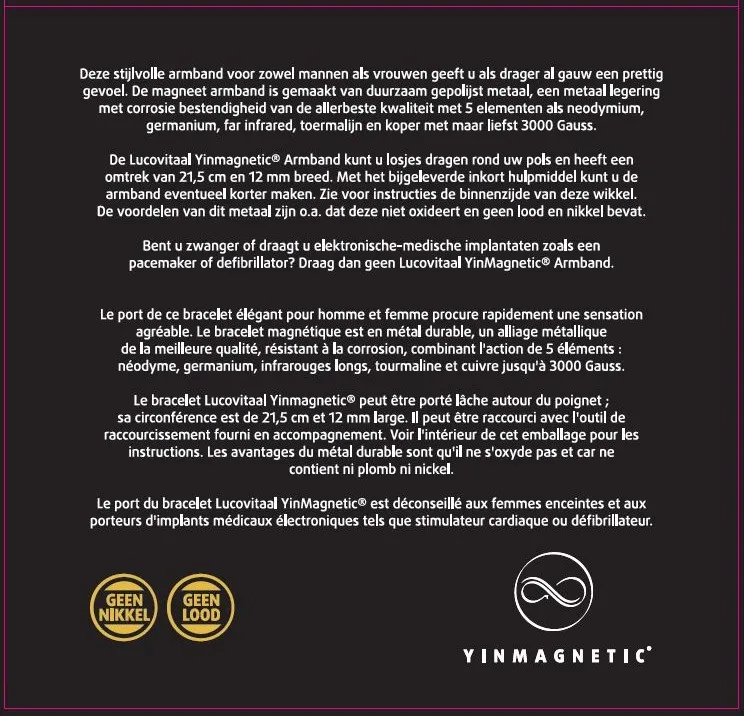 Lucovitaal Magneet Armband Zwart (1 stuk)
