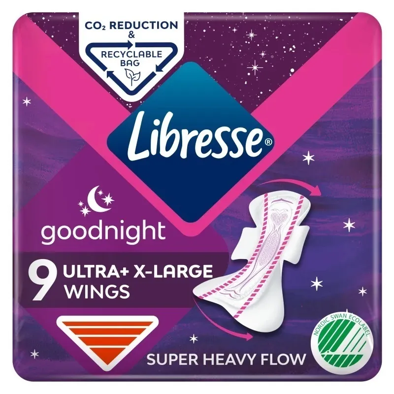 Libresse Goodnight Ultra Wings XL (9 stuks)