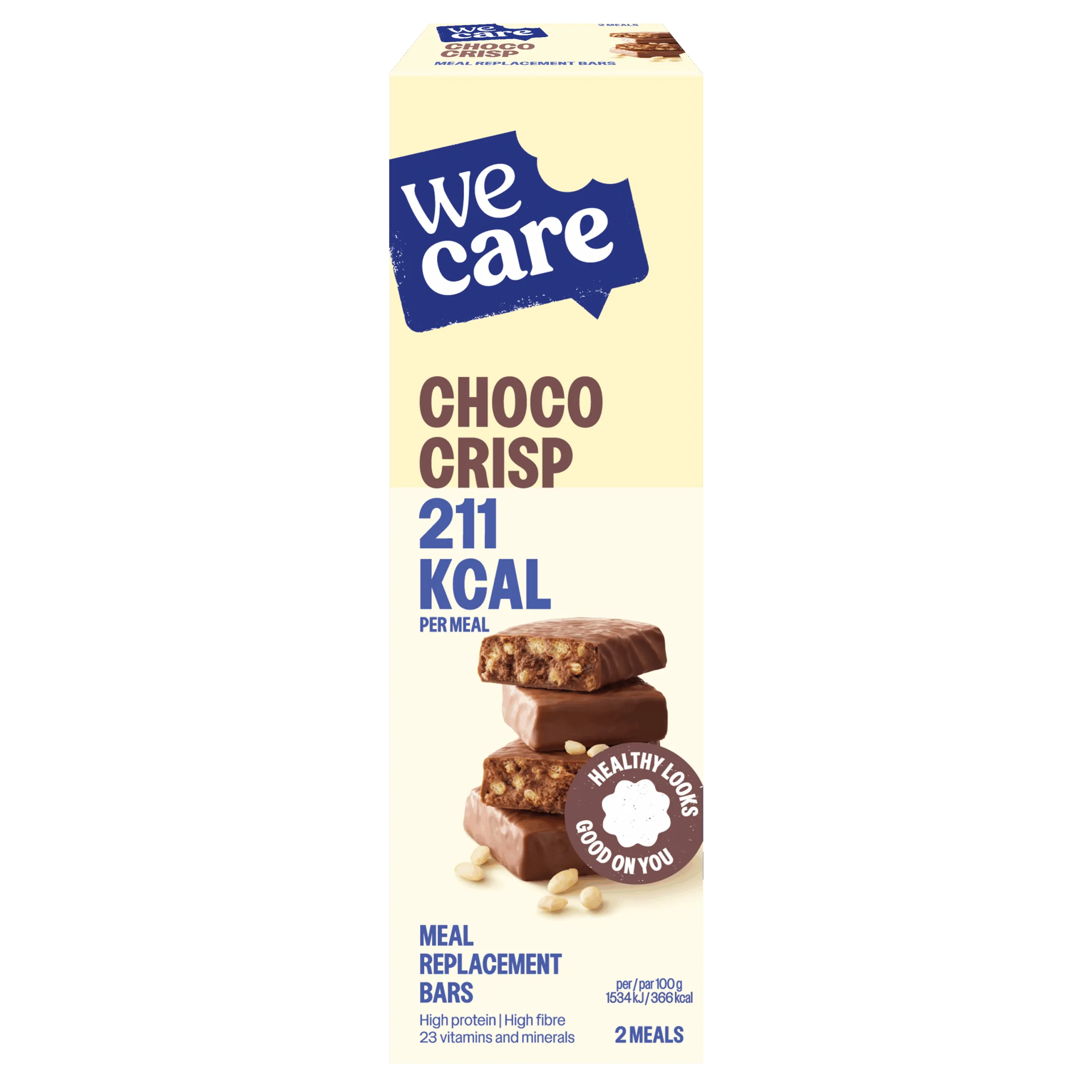 WeCare Bars choco crisp (116 gr)