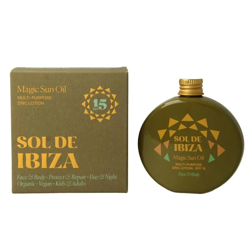 Sol De Ibiza Zonneolie Beschermend & Herstellend Spf15 Bio (30 ml)