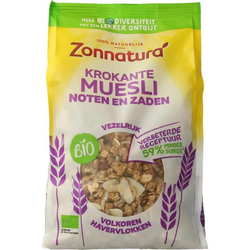 Zonnatura Krokante Muesli Noten En Zaden Bio (375 gr)