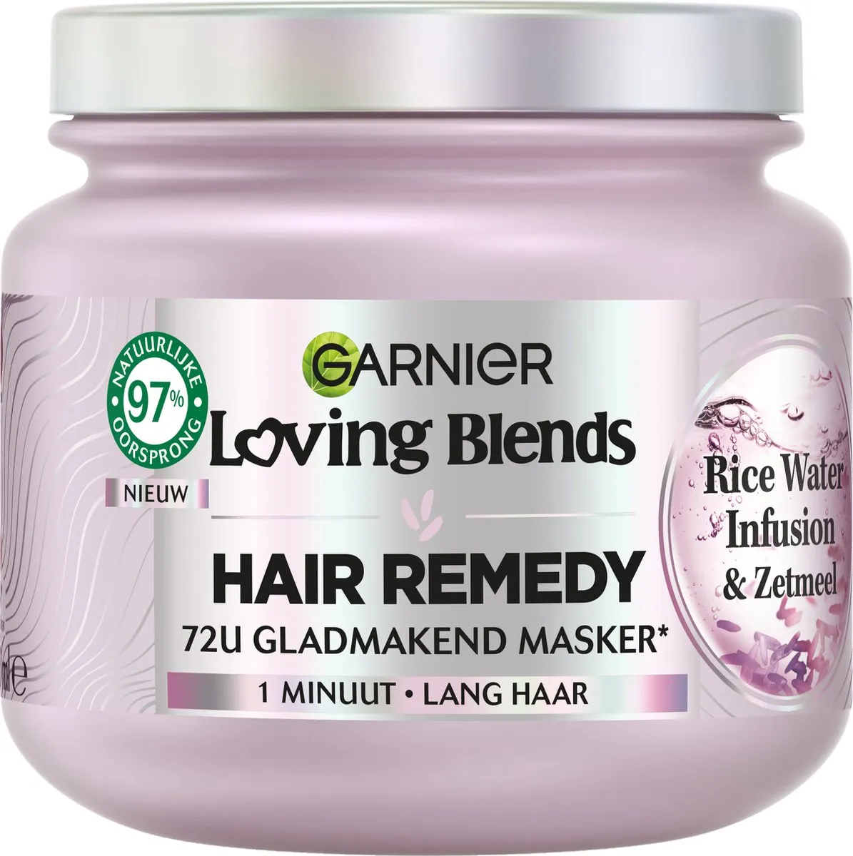 Garnier Loving Blends Rice Water Infusion - Glans & Zacht haarmasker (340 ml)