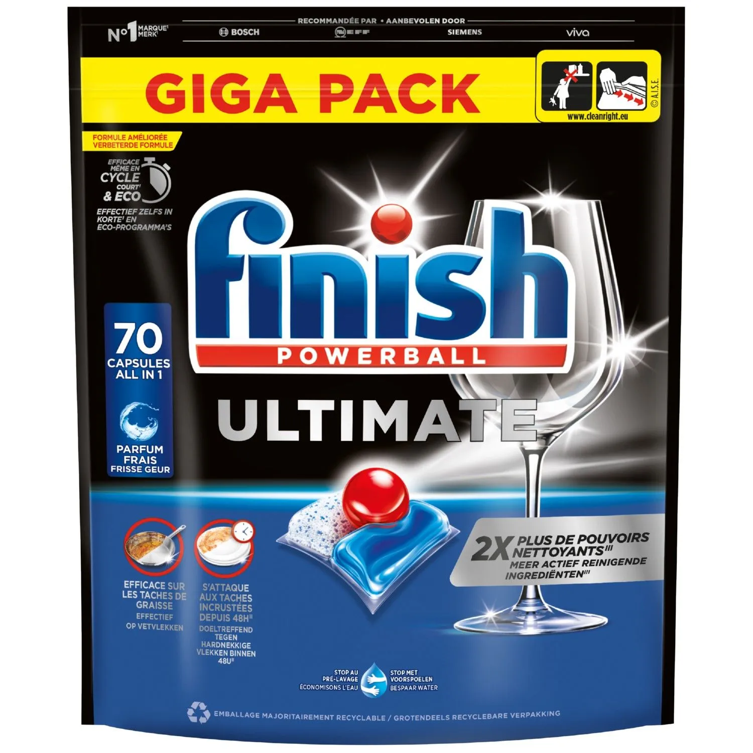 Finish Vaatwastabletten Ultimate Regular (70 tabletten)