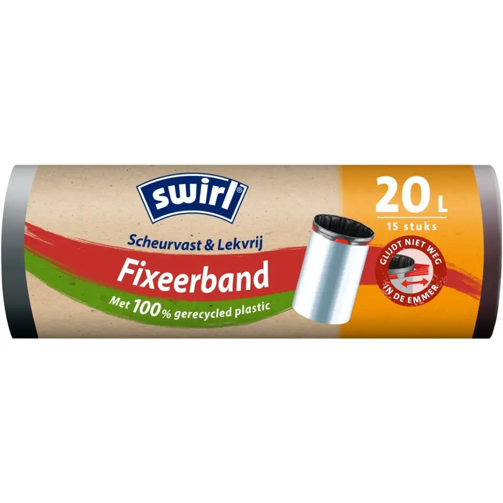 Swirl Pedaalemmerzak Met Fixeerband 20 Liter (15 stuks)
