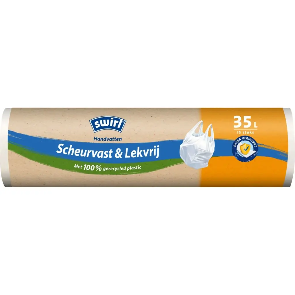 Swirl Scheurvast & Lekvrij Met Handvat 35 Liter (15 stuks)