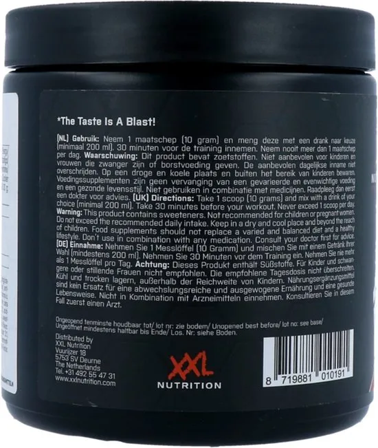 XXL Nutrition Blast Pre Workout Decafe Fruit Punch (300 gr)