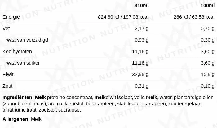 XXL Nutrition N'Joy Protein Drink Vanille (310 ml)