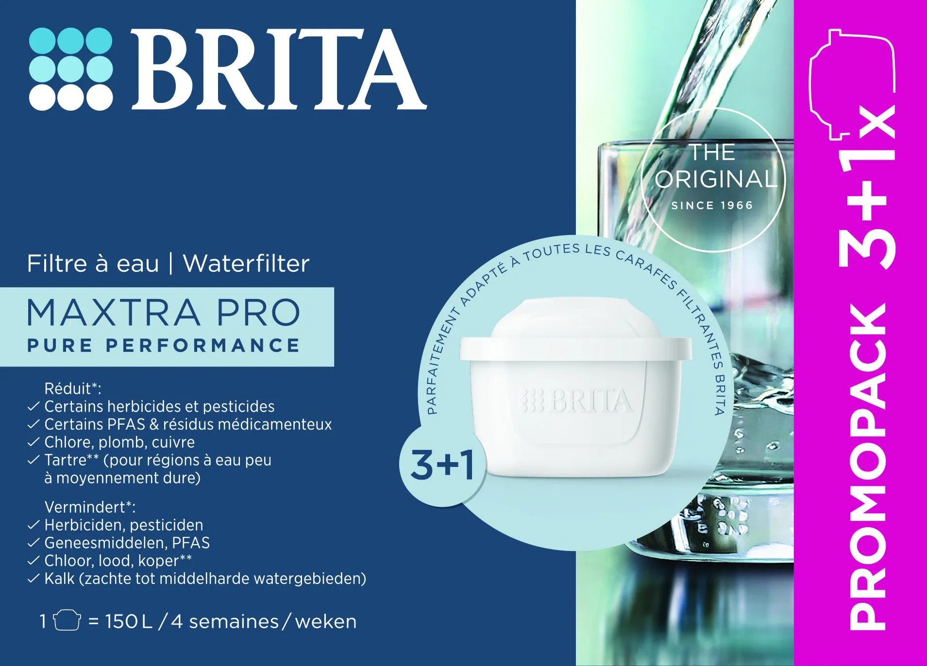 Brita Waterfilterpatroon Maxtra Pro Pure Performance 3+1 (4 stuks)