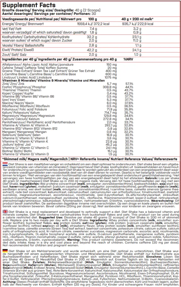 XXL Nutrition Diet Shake Vanille (480 gr)