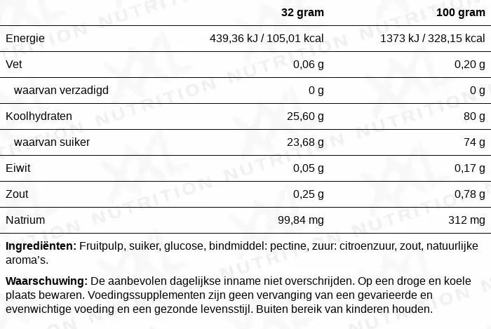 XXL Nutrition Energiereep Fruit Lemon (12 x 32 gr)