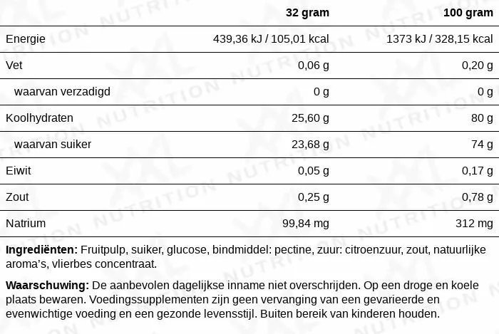 XXL Nutrition Energiereep Fruit Orange (12 X 32 gr)