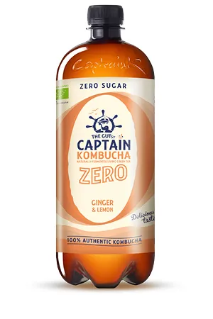 The Gutsy Captain Kombucha Zero Ginger Lemon BIO (1000 ml)