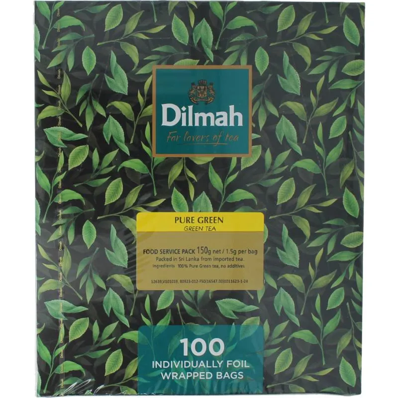 Dilmah Pure Green Tea Bio (100 zakjes)