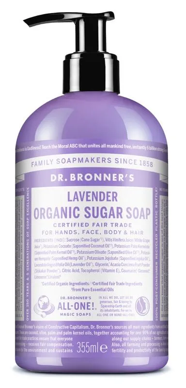 Dr Bronner's Lavendel Suiker Zeep Bio (355 ml)