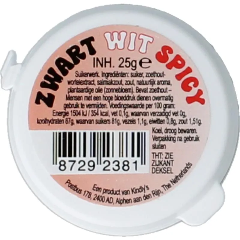 Kindly'S Zwart Wit Spicy (25 gr)