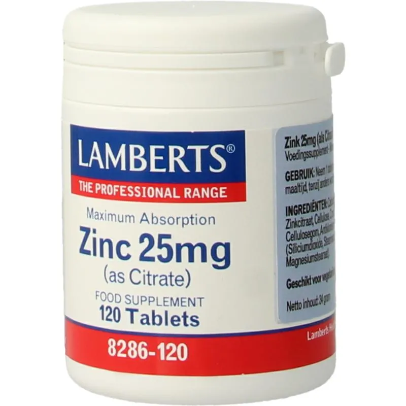 Lamberts Zink Citraat 25Mg (120 tabletten)