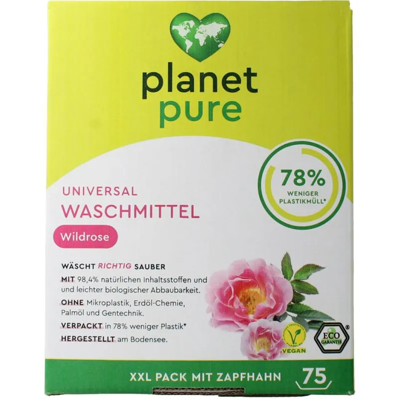Planet Pure Wasmiddel Vloeibaar Universeel Wild Rose (3000 ml)