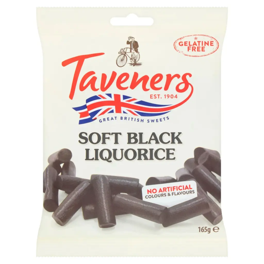 Taveners Black Soft Eating Liquorice (165 gr)